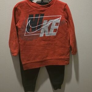 Nike Red and Black Toddler Sweatshirt and Pants Set